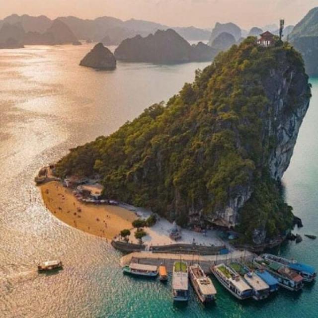 Halong Bay Full-Day Luxury Cruise Exploring Surprising Cave Titop Island Luon Cave
